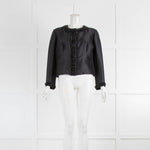 Prada Black Embellished Wool Silk Jacket