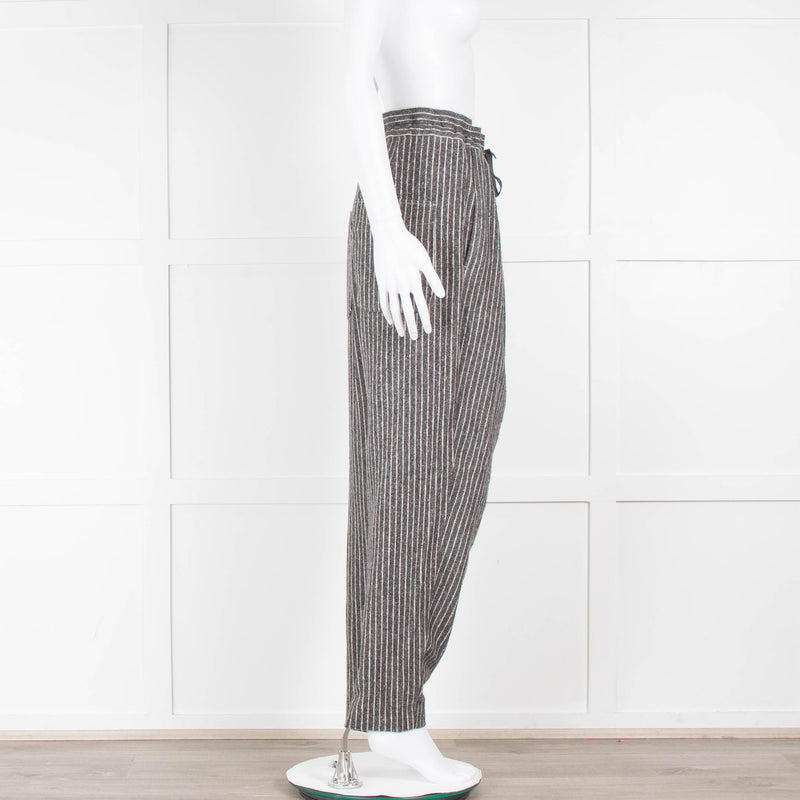 Isabel Marant Etoile Grey Pinstripe Tapered Trousers