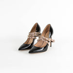 Valentino Black Patent Rockstud Heeled Pumps