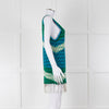 Dodo Bar Or Green And Blue Chevron Pattern Embellished Dress