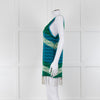 Dodo Bar Or Green And Blue Chevron Pattern Embellished Dress