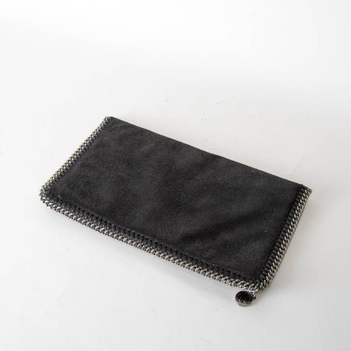 Stella McCartney Black Falabella Fold Over Clutch