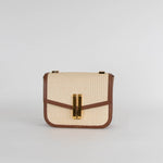 DeMellier Tan Raffia Vancouver Crossbody Bag