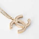 Chanel Light Gold CC Pendant Necklace