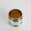 Diane Von Furstenberg Turquoise and Gold Wide Bangle