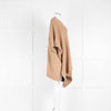 See By Chloe Camel Knitted Poncho with Detachable Hood