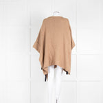 See By Chloe Camel Knitted Poncho with Detachable Hood