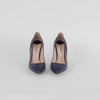 Miu Miu Blue Lizard Effect Heeled Pointy Shoes