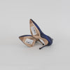 Miu Miu Blue Lizard Effect Heeled Pointy Shoes