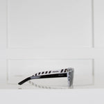 Prada Black And White Acetate Frame Sunglasses