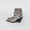 Acne Studios Animal Print Ankle High Pointy Boots