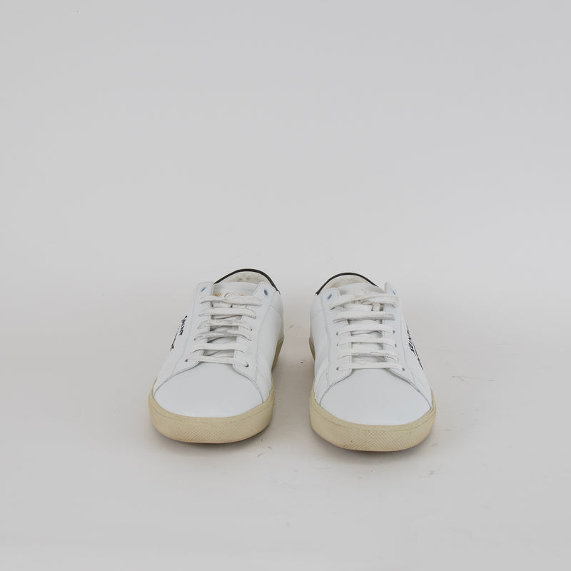 Saint Laurent White Court Classic Leather Trainers