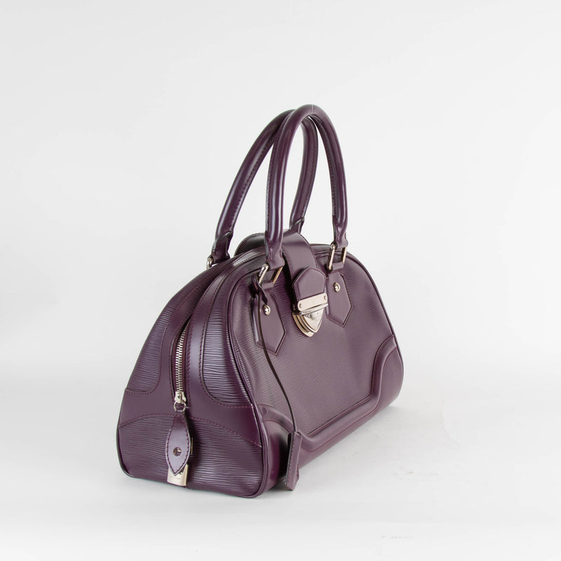 Louis Vuitton Purple Bowling Montaigne PM Epi Leather Bag