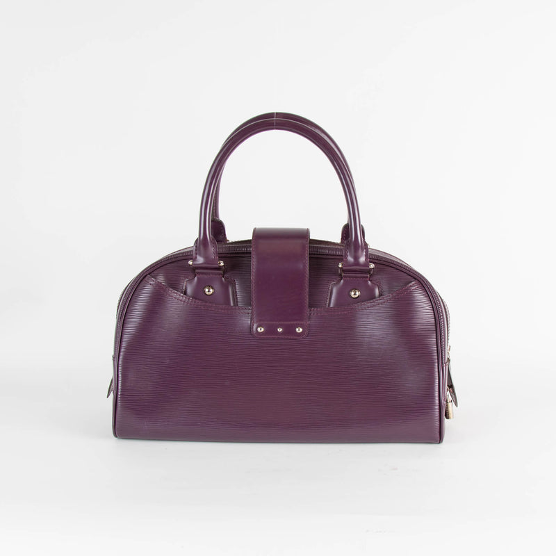 Louis Vuitton Purple Bowling Montaigne PM Epi Leather Bag