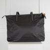 Prada Black Re-Nylon and Saffiano Leather Logo Tote Bag