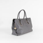 Tod's Grey Tote Top Handle Bag With Long Strap