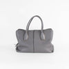 Tod's Grey Tote Top Handle Bag With Long Strap