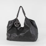 Chanel Black Coco Cabas Leather Tote Bag