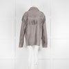 Maison Margiella Grey Suede Jacket with Fringing