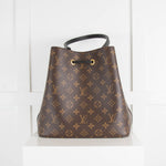 Louis Vuitton NeoNoe Monogram Hobo Bag with Black Trimmings