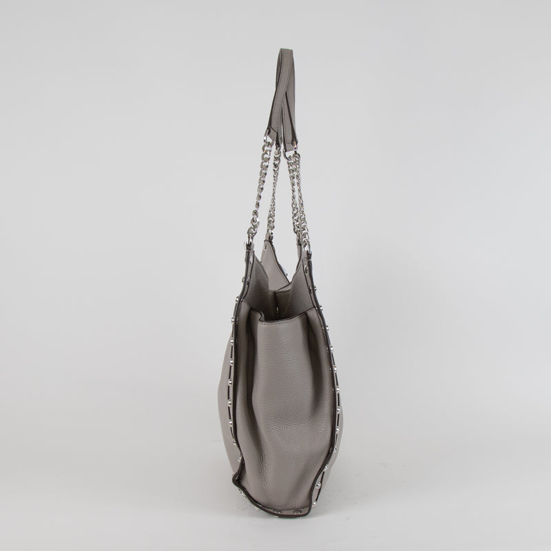 Michael Kors Grey Studden Saddle Bag