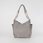 Michael Kors Grey Studden Saddle Bag