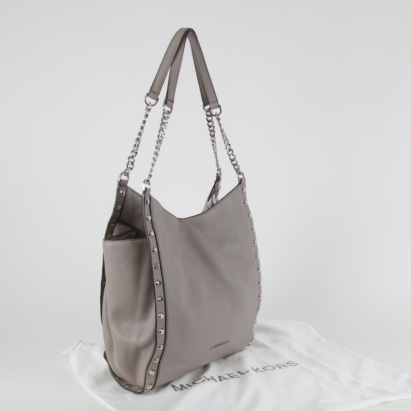 Michael Kors Grey Studden Saddle Bag