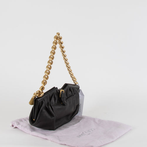 Jimmy Choo Soft Leather Pouch Bag with Chain Strap