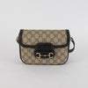 Gucci Mini Horsebit 1955 in Supreme Canvas and Black Leather