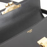 Celine Black Calf Skin Claude Shoulder Bag