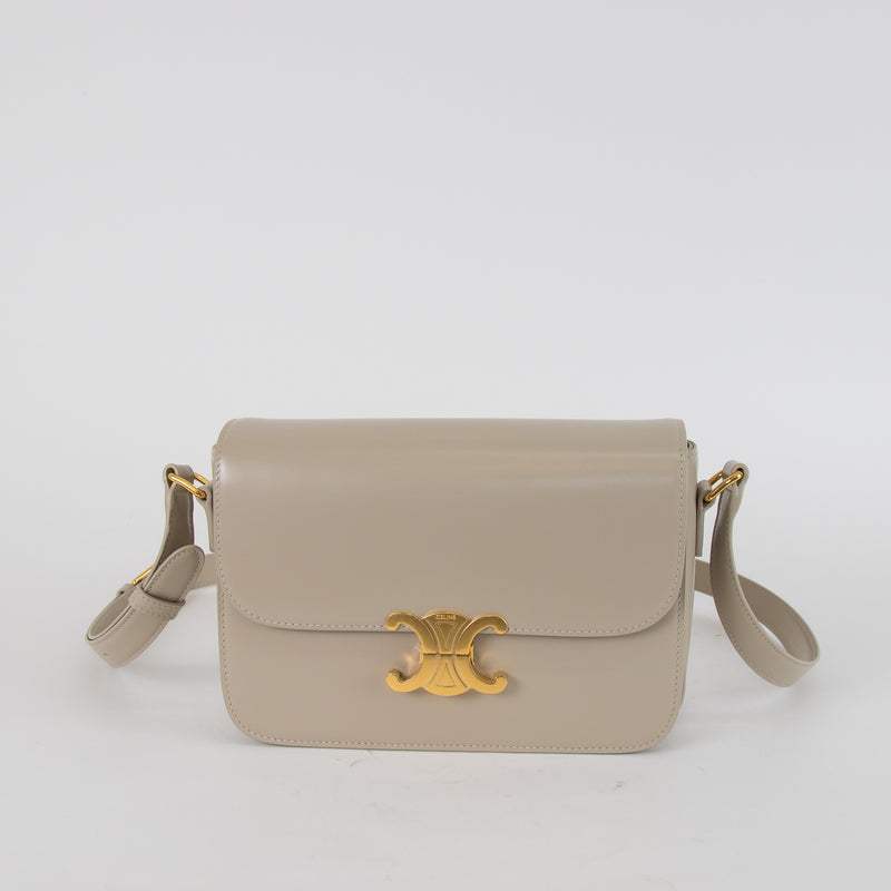 Celine Classique Triomphe Bag in Light Beige