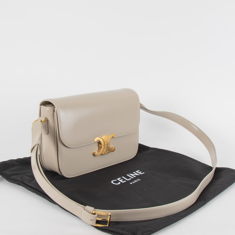 Celine Classique Triomphe Bag in Light Beige