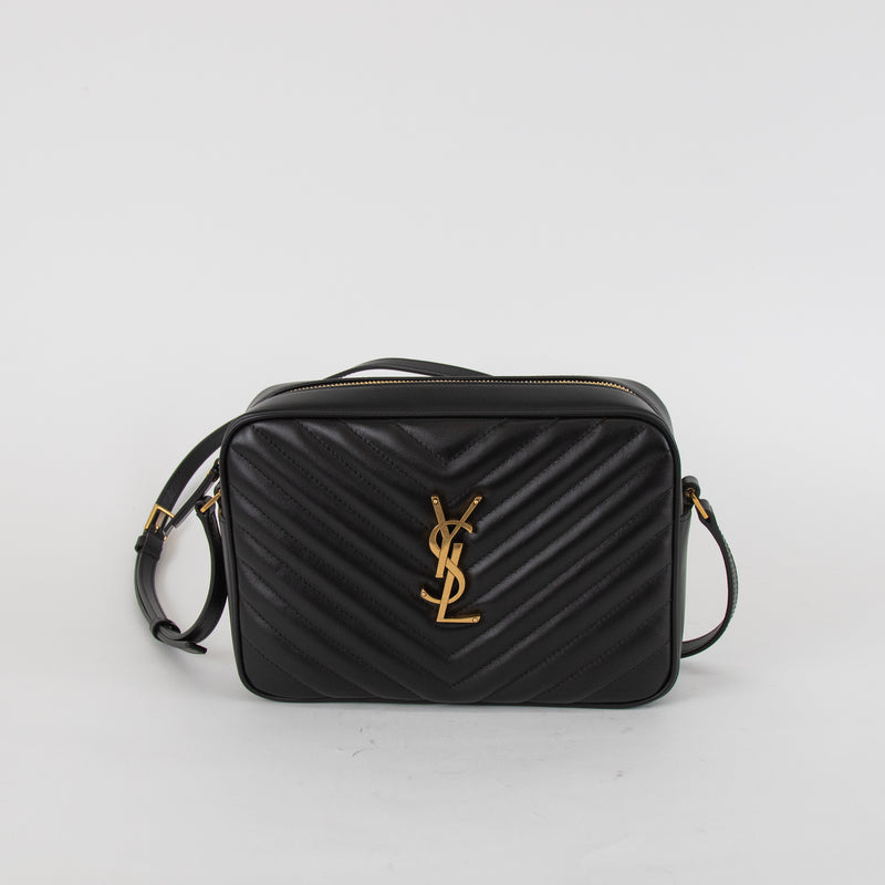 Saint Laurent Black Quilted Lou Camera Bag