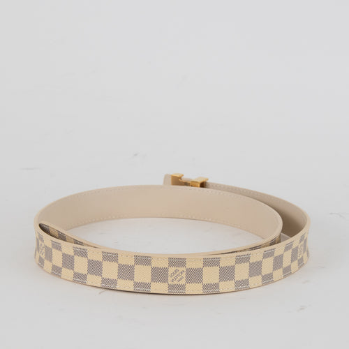 Louis Vuitton Damier Azul Thin Logo Belt