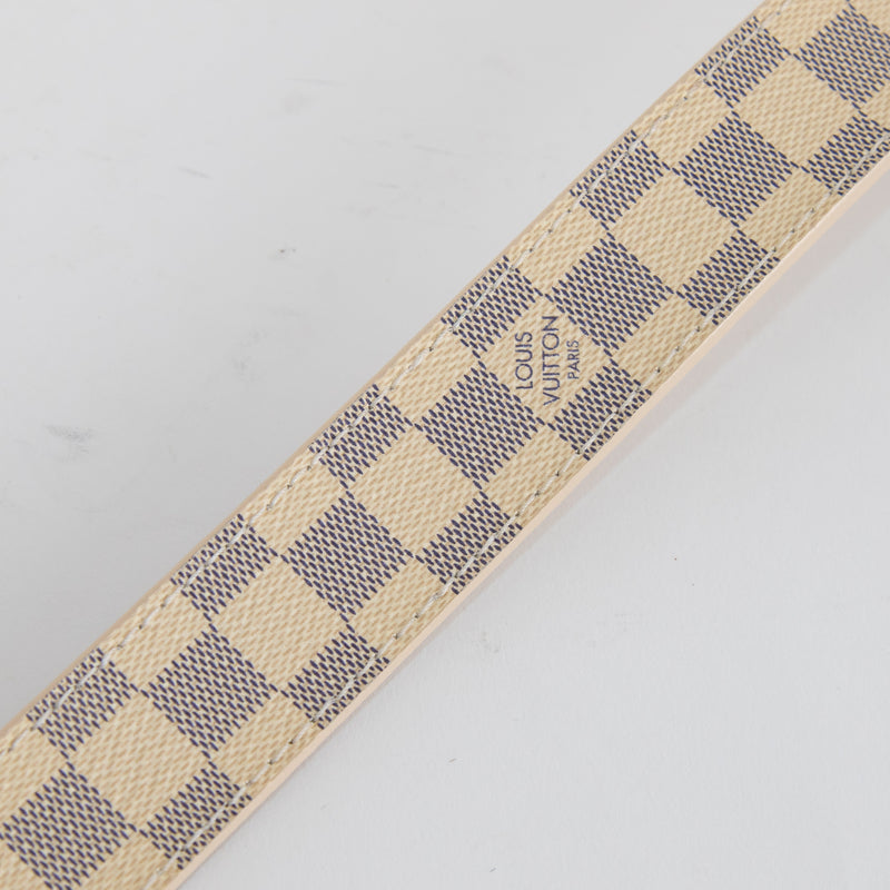 Louis Vuitton Damier Azul Thin Logo Belt