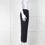 Peserico Navy Side Zip Cigarette Trousers