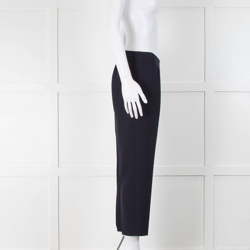 Peserico Navy Side Zip Cigarette Trousers