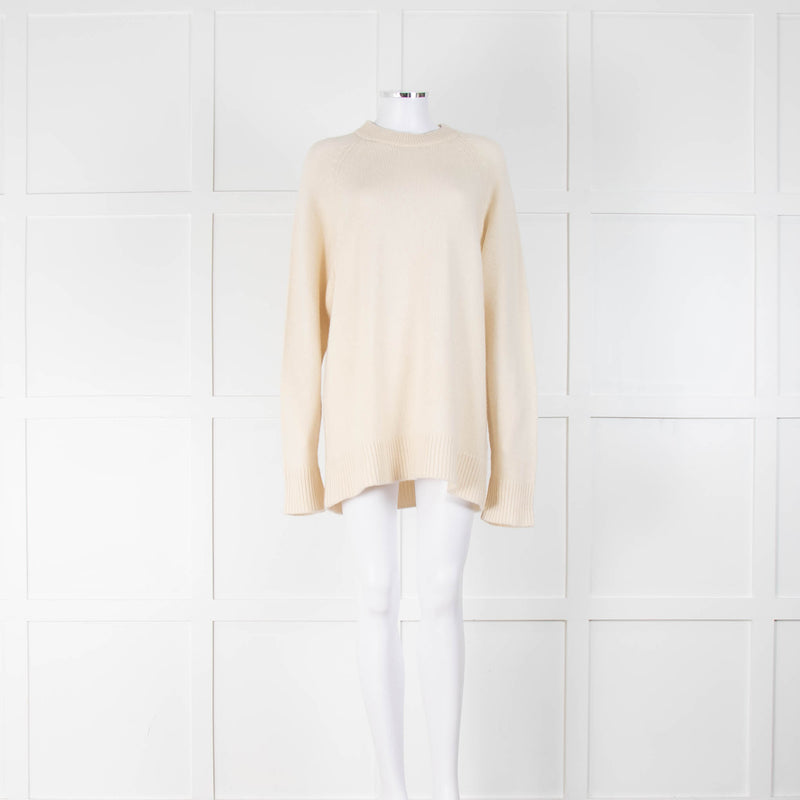 RAEY Recycled Cashmere Raglan Open Knit Jumper