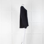 RAEY Navy Recycled Cashmere Raglan Open Knit Jumper