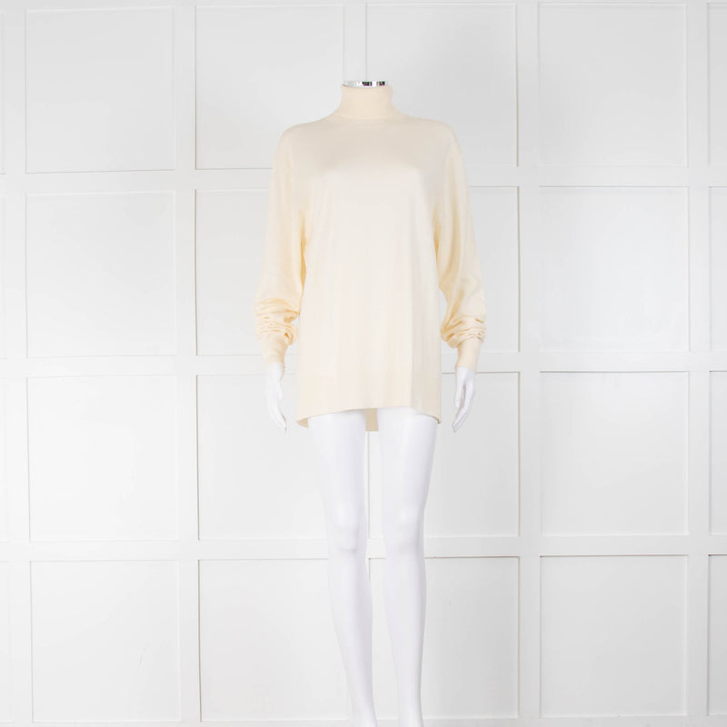 RAEY Ivory Merino Fitted Roll Neck