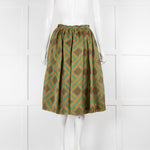 Jonathan Saunders Gold & Turquoise Circle Skirt