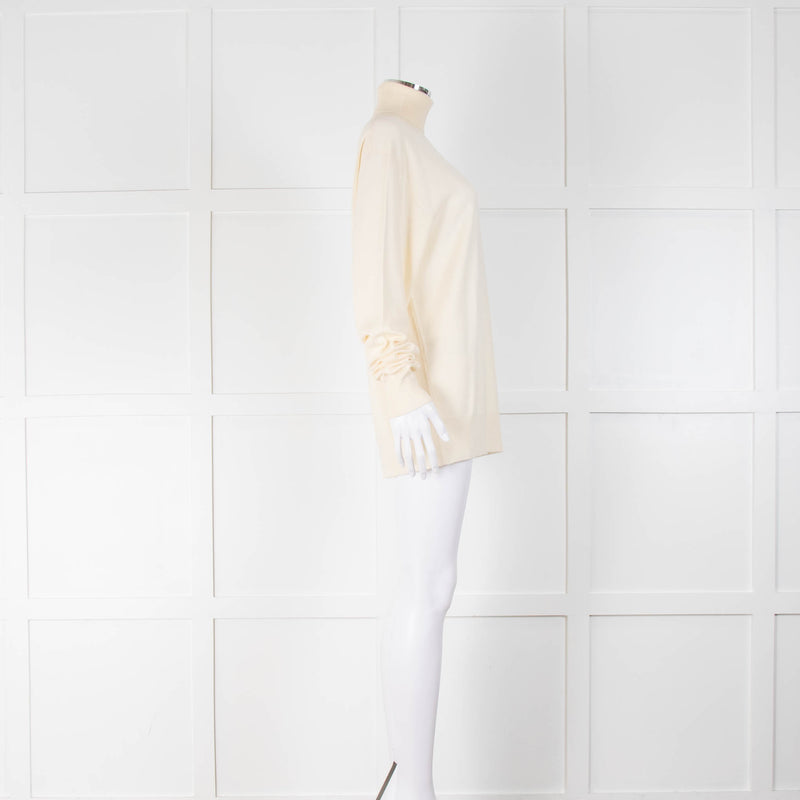 RAEY Ivory Merino Fitted Roll Neck