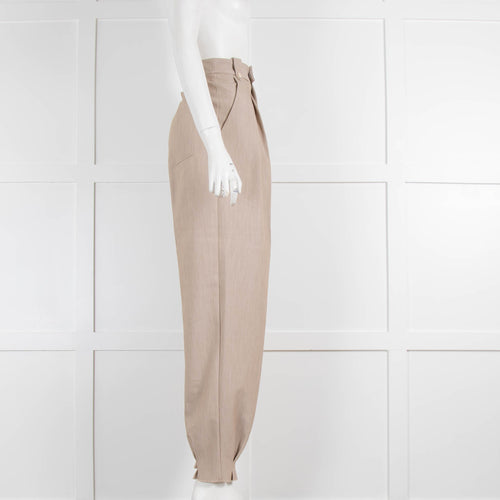 Lattelier Beige Cuffed Tailored Trouser