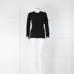 Raey Black Slash Sleeve Heavy Knit Jumper