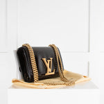 Louis Vuitton Black Patent Chain Louise MM Bag