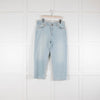 Raey Pale Blue Denim Crop Jeans