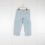 Raey Pale Blue Denim Crop Jeans