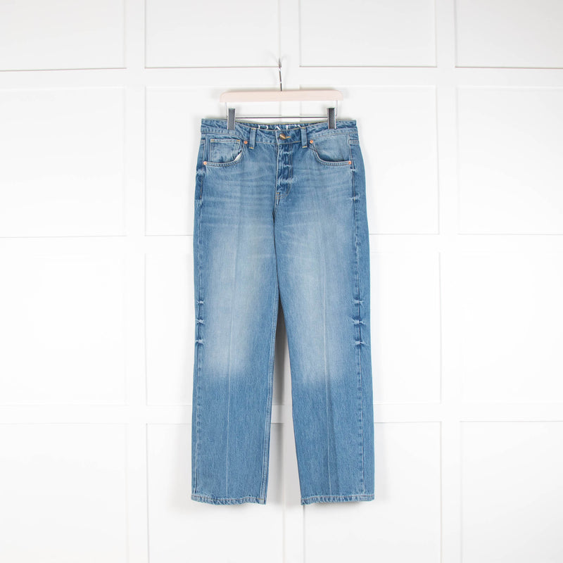 Raey Blue Denim Wide Leg Jeans