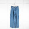 Raey Blue Denim Cinch Waist Wide Leg Jeans