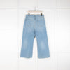 Raey Light Blue Wide Leg Raw Hem Jeans